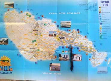 Adria, Vir sziget térképe