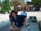 Kzvetts a strandrl. Debreczeni Icu, Szombati Andi s Br Ida.